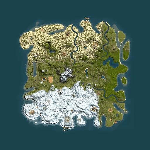 Rust map seed 453853400, 5000x5000m top-down preview