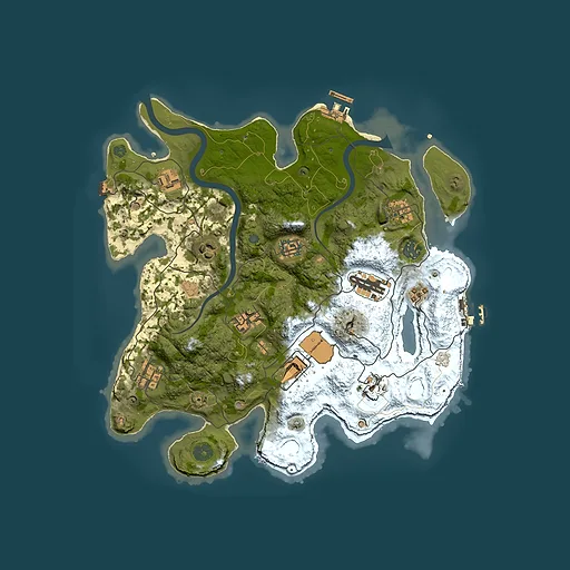 Rust map seed 865209633, 3500x3500m top-down preview