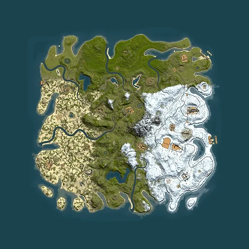 Rust map seed 624652961, 5000x5000m top-down preview