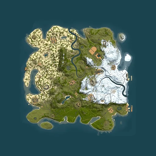 Rust map seed 1304071821, 4000x4000m top-down preview