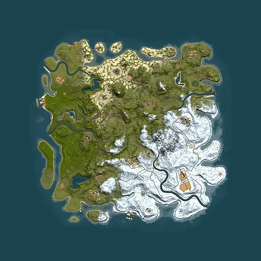 Rust map seed 1809825512, 5000x5000m top-down preview