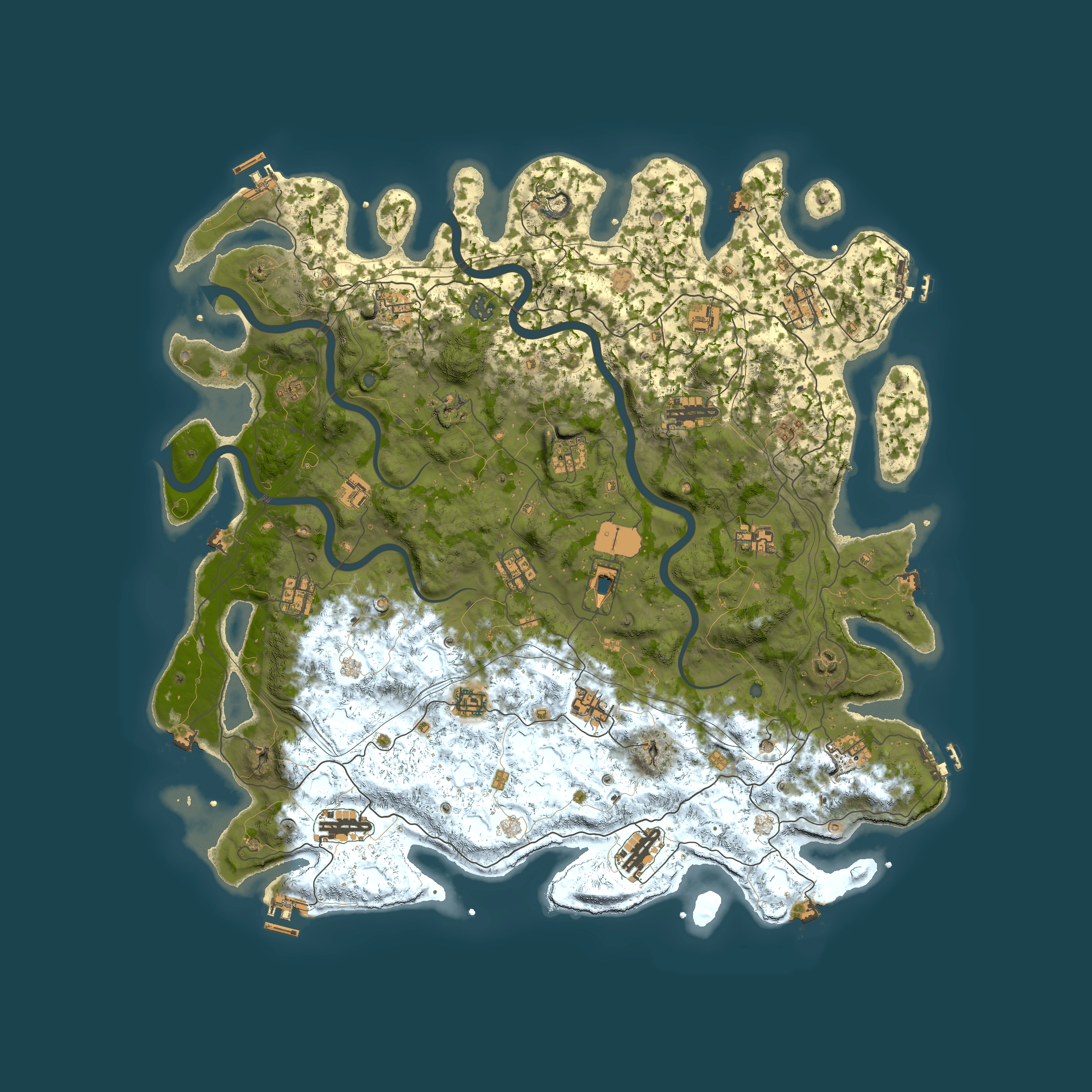 Full top-down render of Rust map seed 929439118, 4999x4999m
