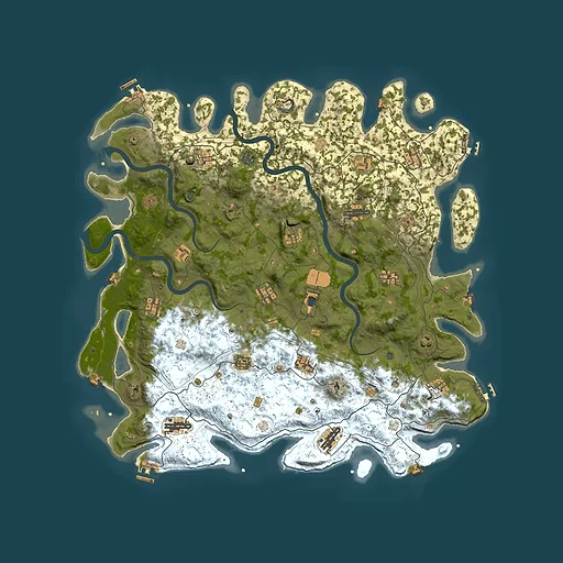 Rust map seed 929439118, 4999x4999m top-down preview