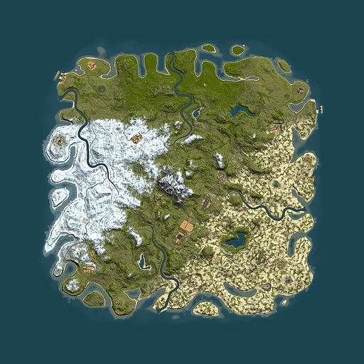 Rust map seed 1463811149, 6000x6000m top-down preview