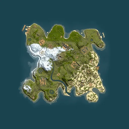 Rust map seed 1010612497, 3000x3000m top-down preview