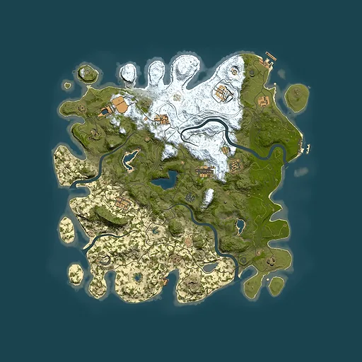 Rust map seed 1483203784, 4500x4500m top-down preview