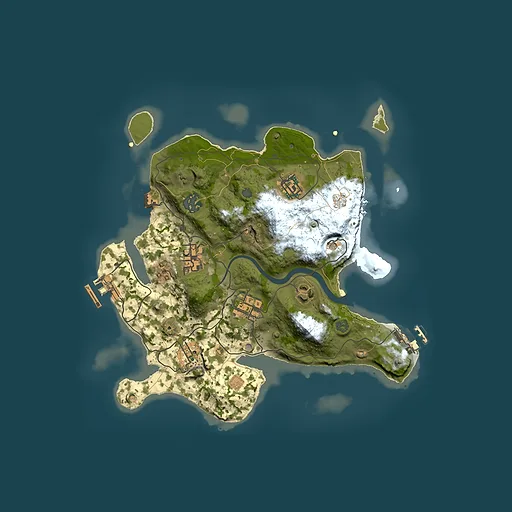 Rust map seed 87209246, 3000x3000m top-down preview