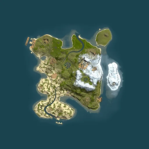 Rust map seed 107527353, 2500x2500m top-down preview