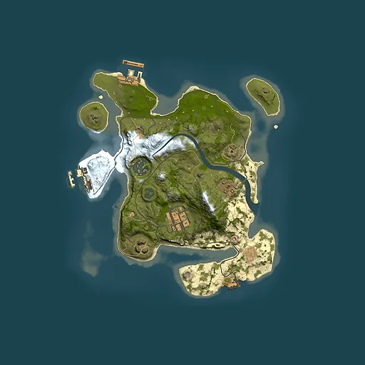 Rust map seed 1051051093, 2500x2500m top-down preview