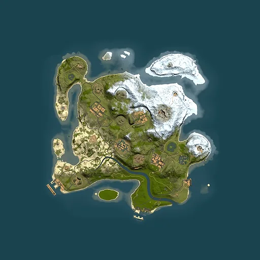 Rust map seed 845140574, 3000x3000m top-down preview