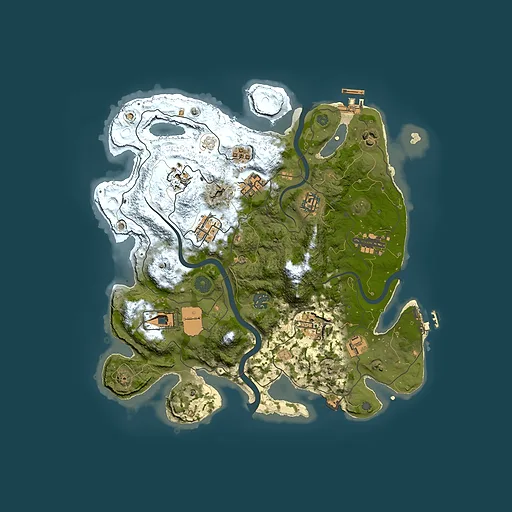 Rust map seed 676921679, 3500x3500m top-down preview