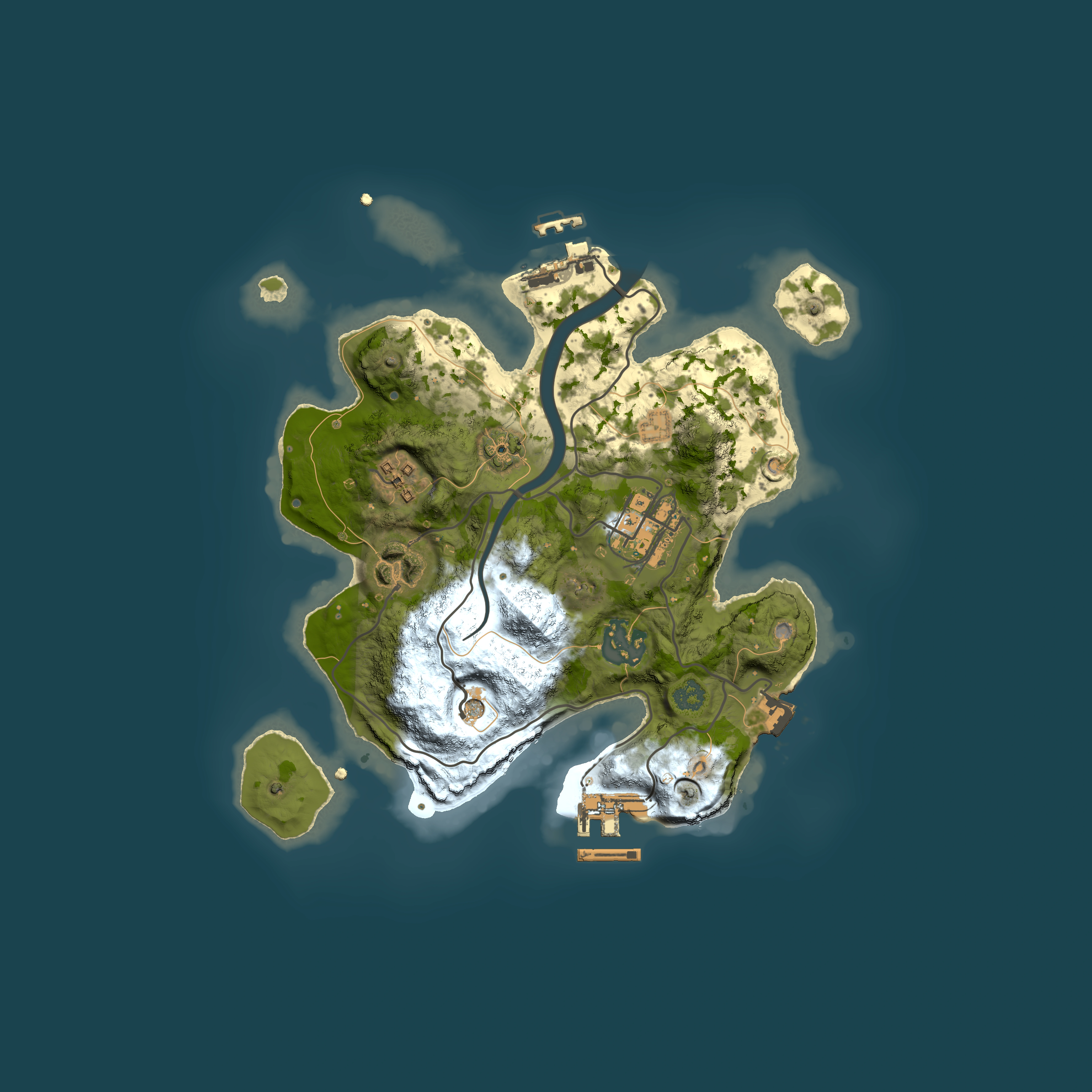 Full top-down render of Rust map seed 1636787044, 2500x2500m