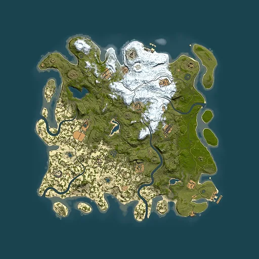 Rust map seed 1454545926, 4500x4500m top-down preview