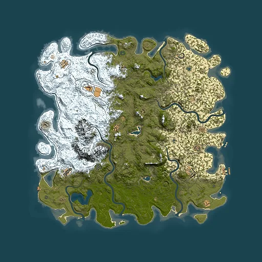 Rust map seed 274490246, 6000x6000m top-down preview