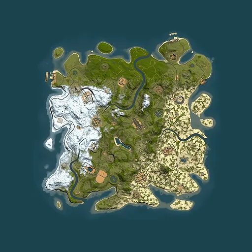 Rust map seed 6447077, 4000x4000m top-down preview