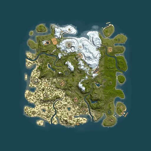 Rust map seed 715251629, 4500x4500m top-down preview