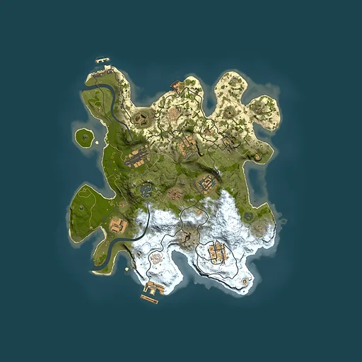 Rust map seed 1673872779, 3000x3000m top-down preview