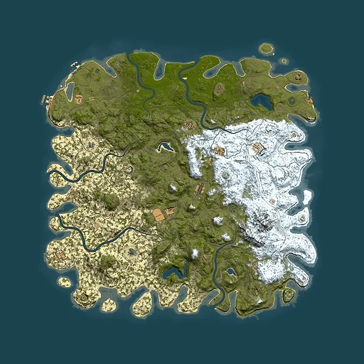 Rust map seed 1043300850, 6000x6000m top-down preview