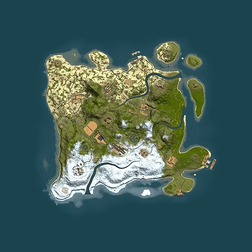 Rust map seed 1363187915, 3500x3500m top-down preview