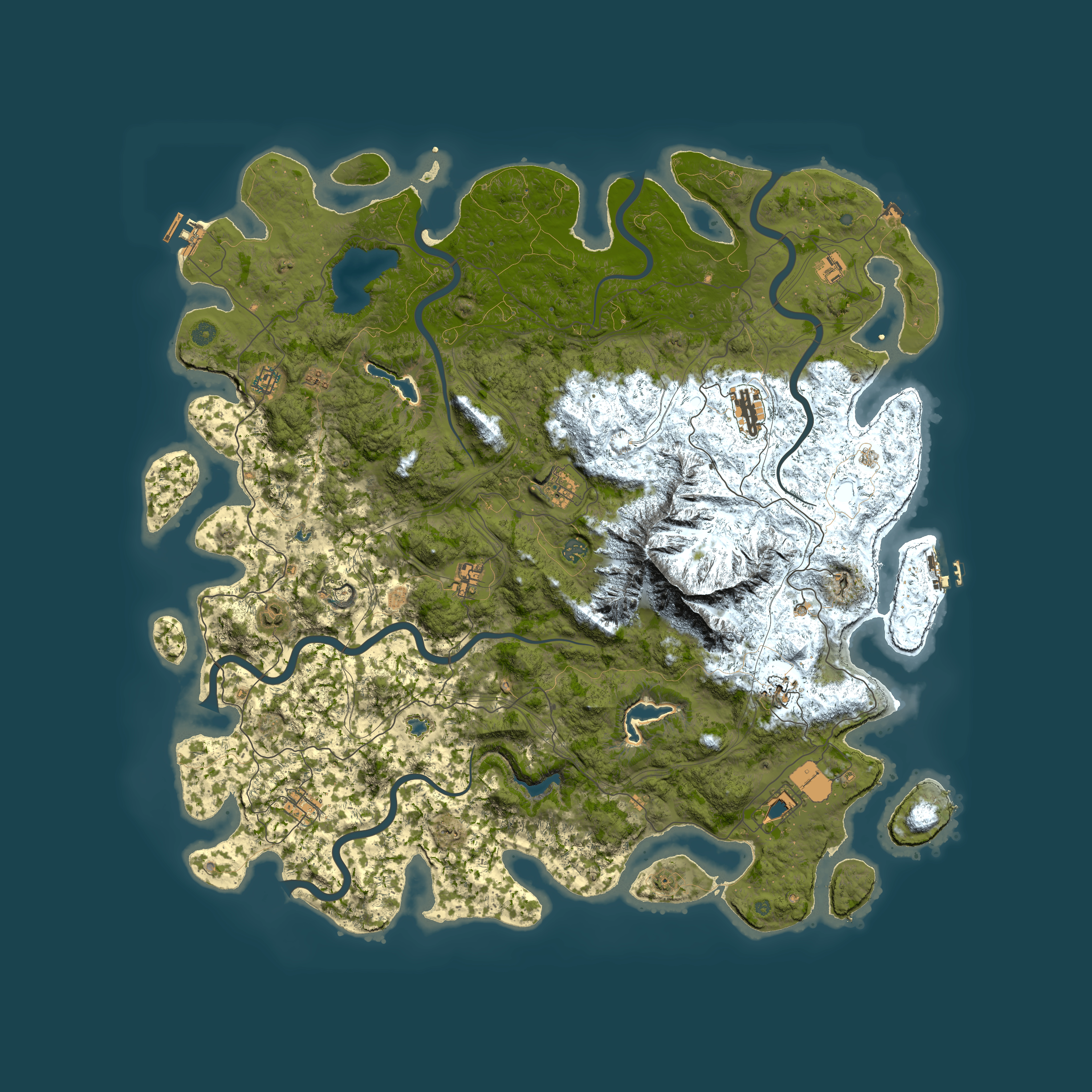 Full top-down render of Rust map seed 1629263846, 5500x5500m