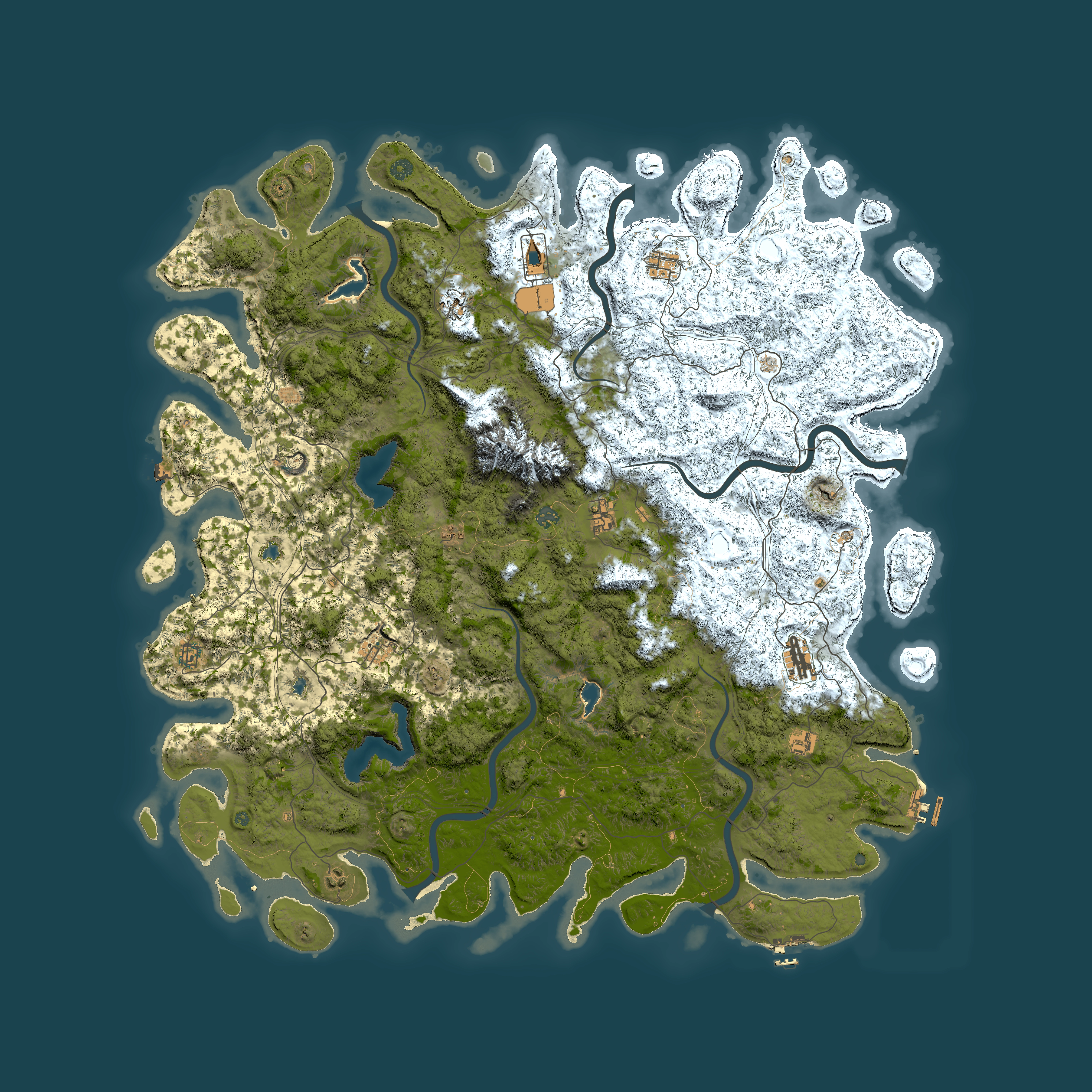 Full top-down render of Rust map seed 848335274, 6000x6000m
