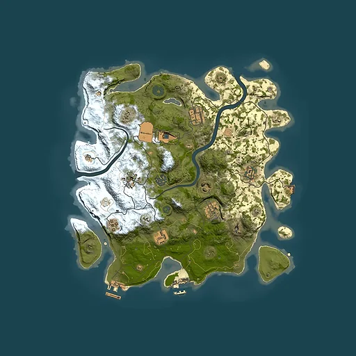 Rust map seed 1138861858, 3500x3500m top-down preview