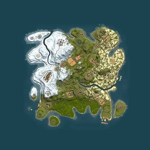 Rust map seed 1876348532, 3500x3500m top-down preview