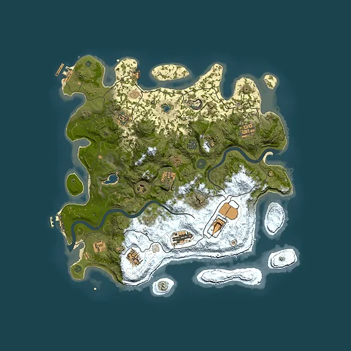 Rust map seed 1418954828, 4000x4000m top-down preview