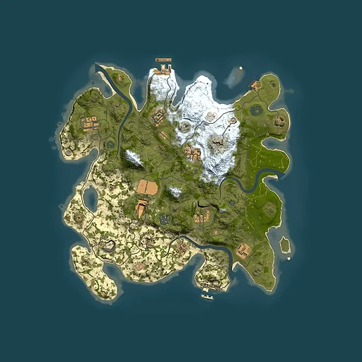 Rust map seed 1099943684, 3500x3500m top-down preview