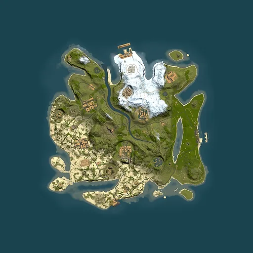 Rust map seed 127231975, 3000x3000m top-down preview