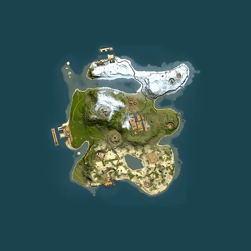 Rust map seed 764365574, 2000x2000m top-down preview