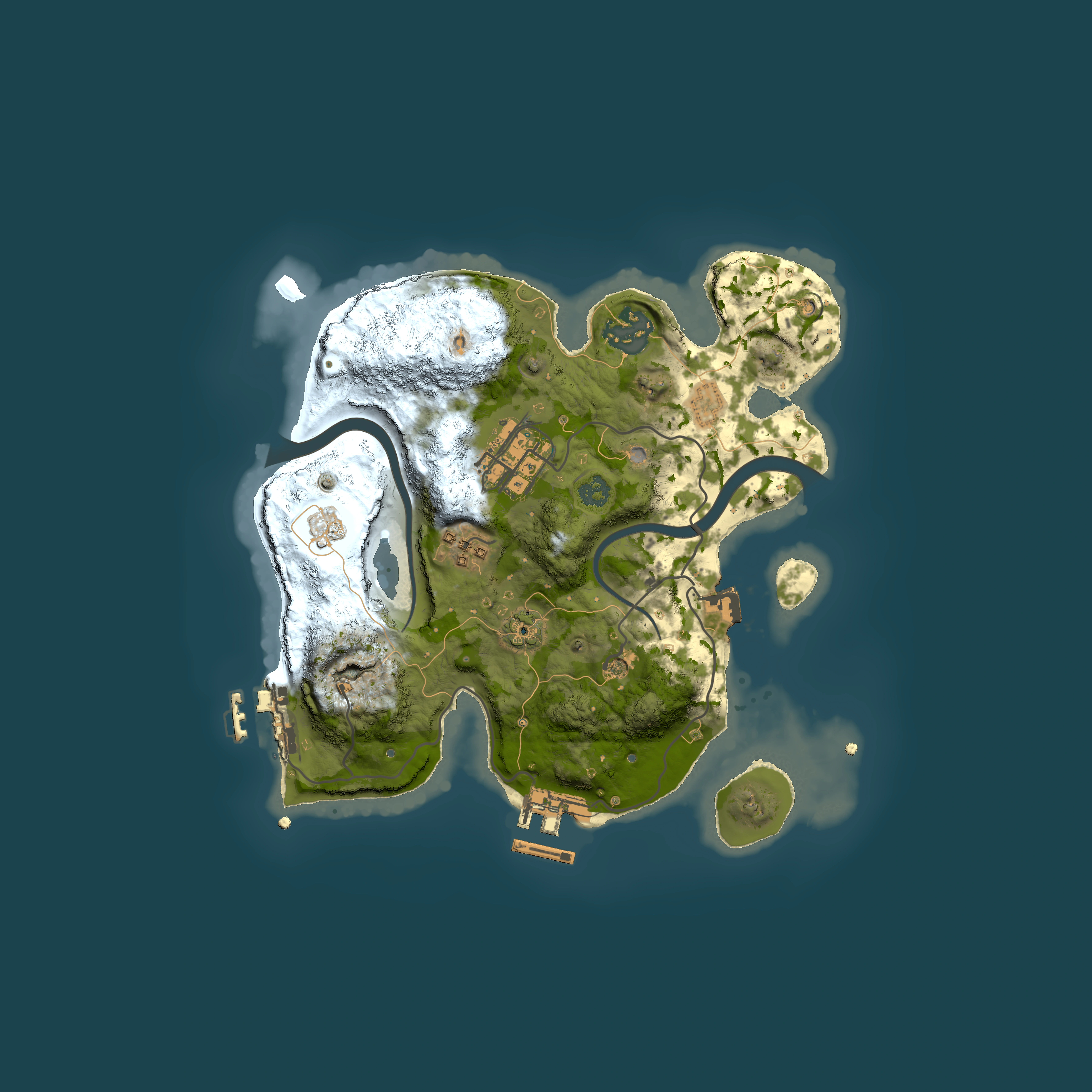 Full top-down render of Rust map seed 1887671267, 2500x2500m