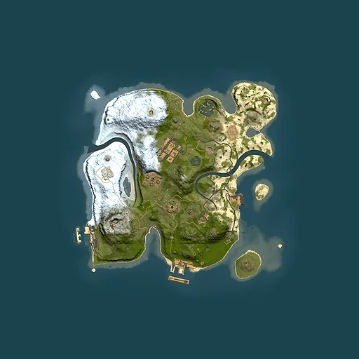 Rust map seed 1887671267, 2500x2500m top-down preview