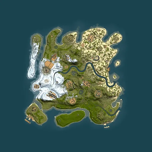Rust map seed 981899215, 3500x3500m top-down preview