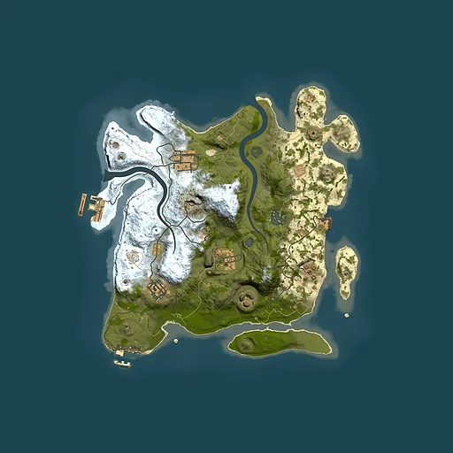 Rust map seed 1454625462, 3000x3000m top-down preview