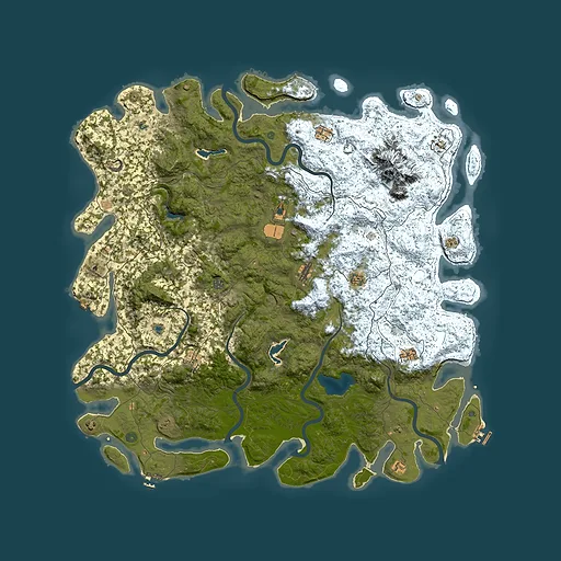 Rust map seed 2047354871, 6000x6000m top-down preview