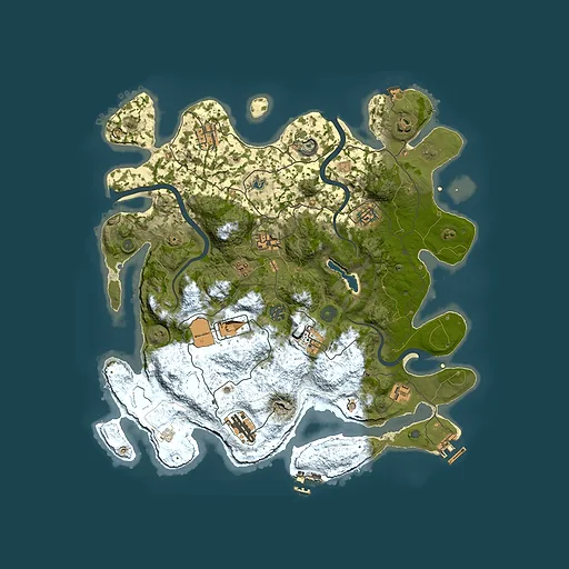 Rust map seed 1720714157, 4000x4000m top-down preview