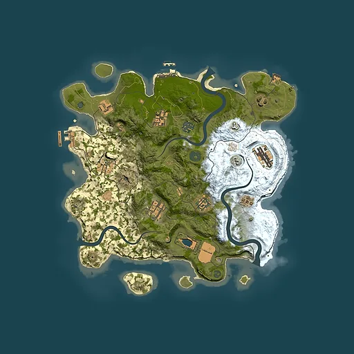 Rust map seed 1251006841, 3500x3500m top-down preview