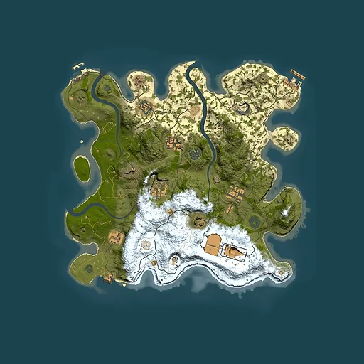 Rust map seed 10648042, 3500x3500m top-down preview