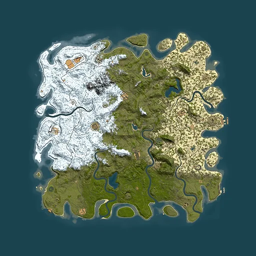 Rust map seed 871680791, 6000x6000m top-down preview