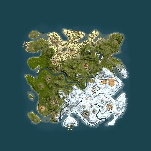 Rust map seed 1191881949, 4000x4000m top-down preview