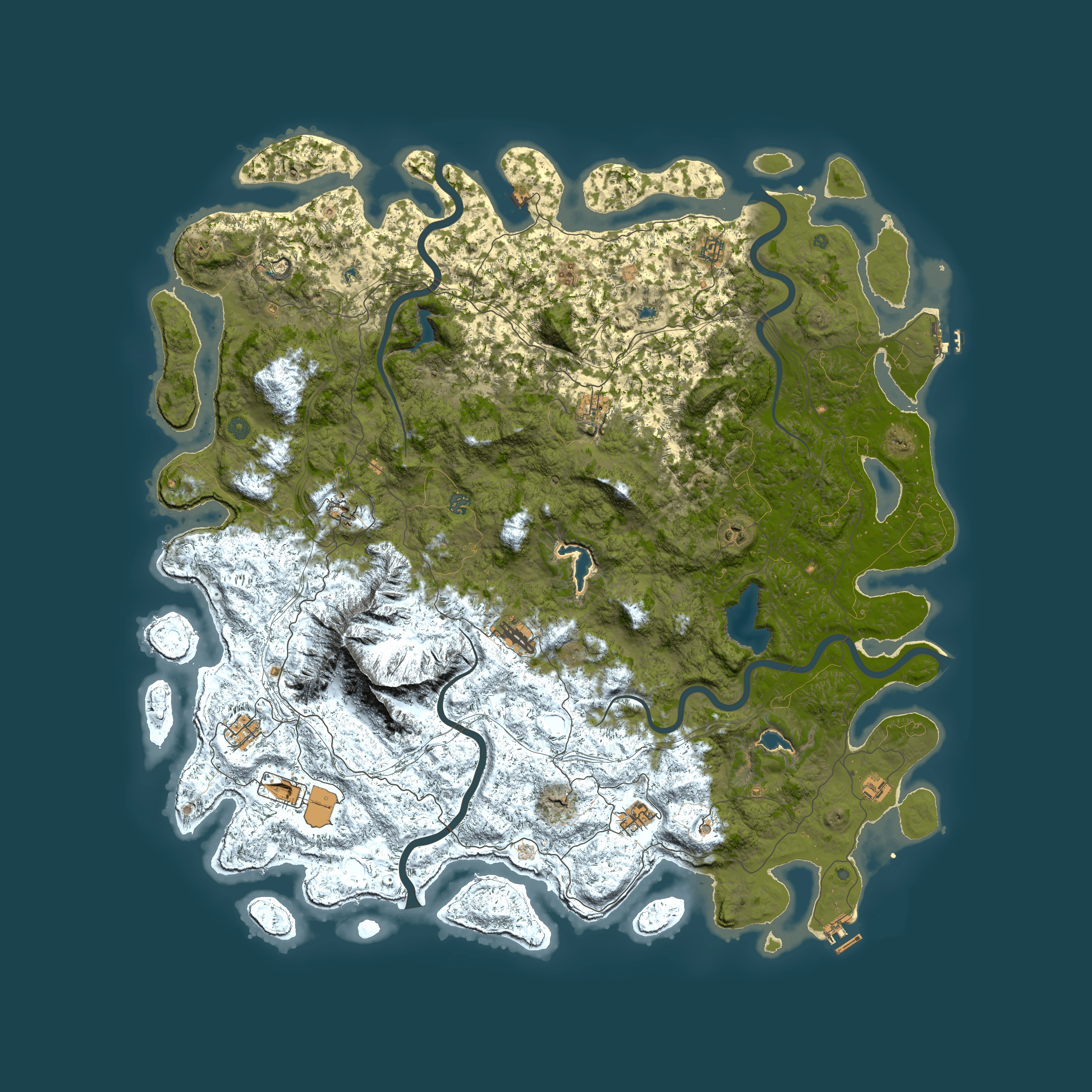 Full top-down render of Rust map seed 634866918, 6000x6000m