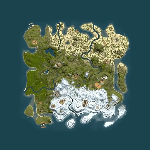 Rust map seed 865039601, 4500x4500m top-down preview