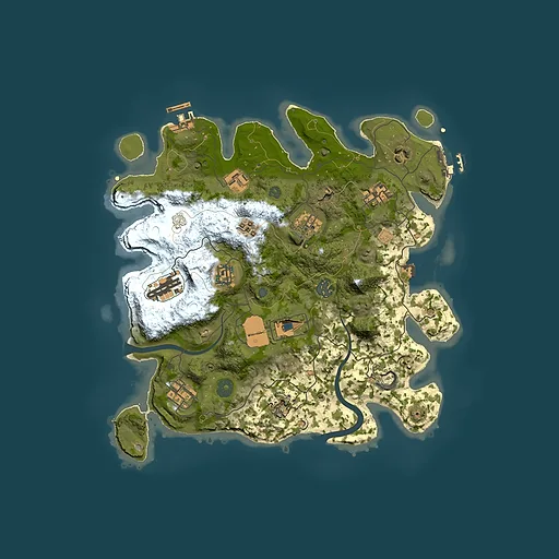 Rust map seed 857337273, 3500x3500m top-down preview