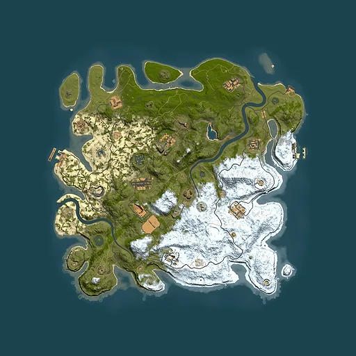 Rust map seed 1747543182, 4000x4000m top-down preview