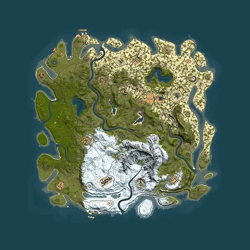 Rust map seed 2077015762, 5000x5000m top-down preview