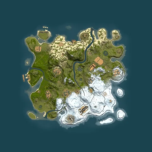 Rust map seed 46128027, 3500x3500m top-down preview