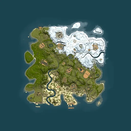 Rust map seed 1040062547, 3500x3500m top-down preview