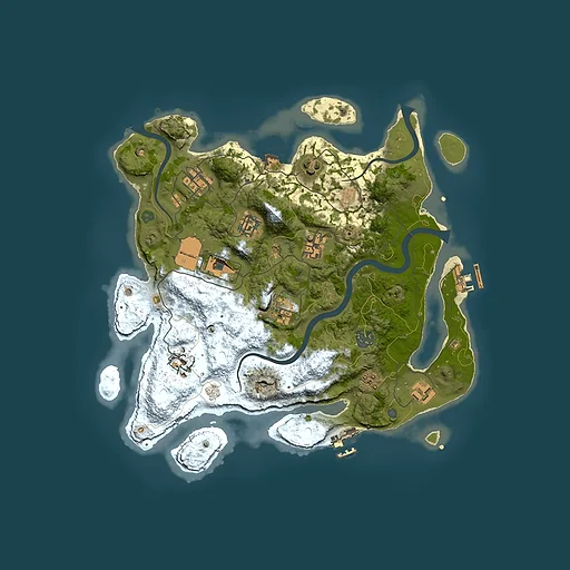 Rust map seed 1885205234, 3500x3500m top-down preview