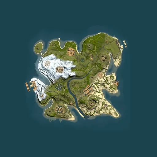 Rust map seed 1639443205, 2500x2500m top-down preview